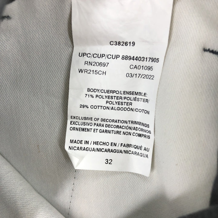 Dickies Check Pattern Work Shorts, Half Pants, Men's, W34 polyester gray type Vintage Second Hand