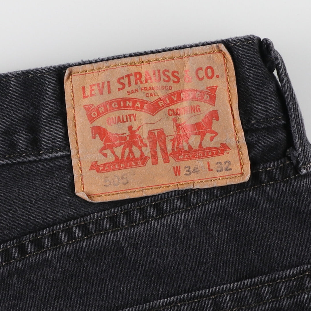 Levi's 505 Black Denim Tapered Denim Pants Men's W34 / eaa464790