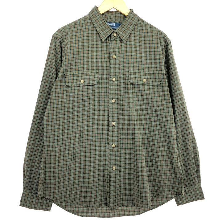 Ralph Lauren POLO by Ralph Lauren Long Sleeve Cotton Check Shirt Men's L /eaa464840