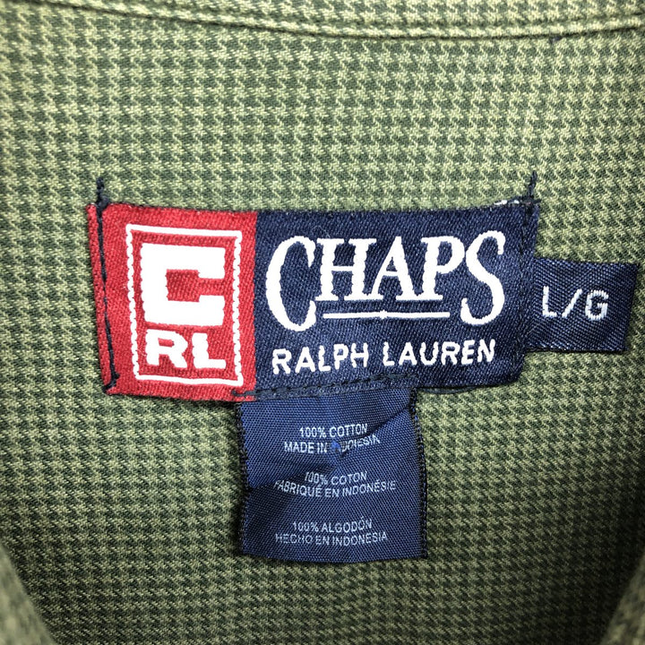 90'S Ralph Lauren CHAPS Long Sleeve Button Down Check Shirt Men's L Vintage /eaa464847