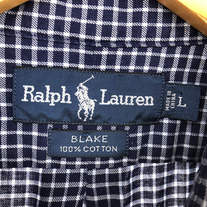 Ralph Lauren BLAKE long sleeve button down check shirt men's L /eaa464848
