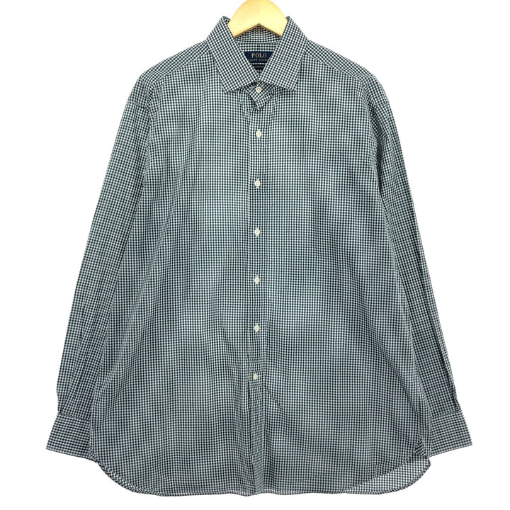 Ralph Lauren POLO Ralph Lauren Wide Collar Long Sleeve Cotton Check Shirt Men's XL /eaa464849