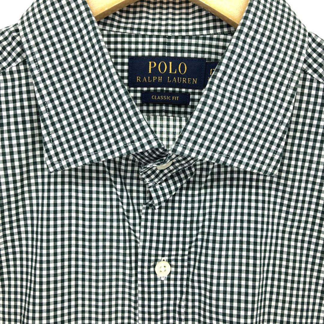 Ralph Lauren POLO Ralph Lauren Wide Collar Long Sleeve Cotton Check Shirt Men's XL /eaa464849