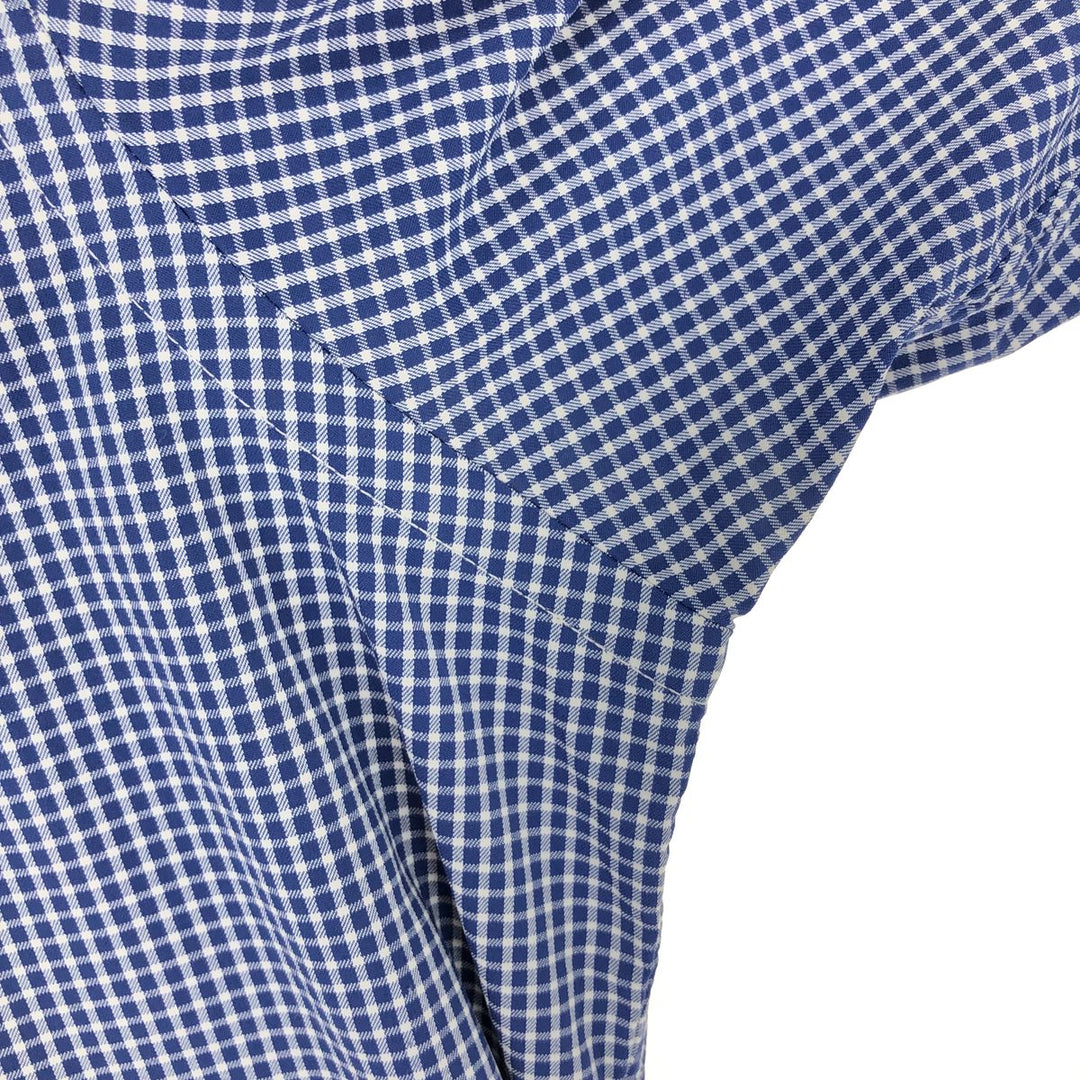 Ralph Lauren POLO Ralph Lauren Gingham Check Wide Collar Long Sleeve Nylon Shirt Men's L /eaa464850