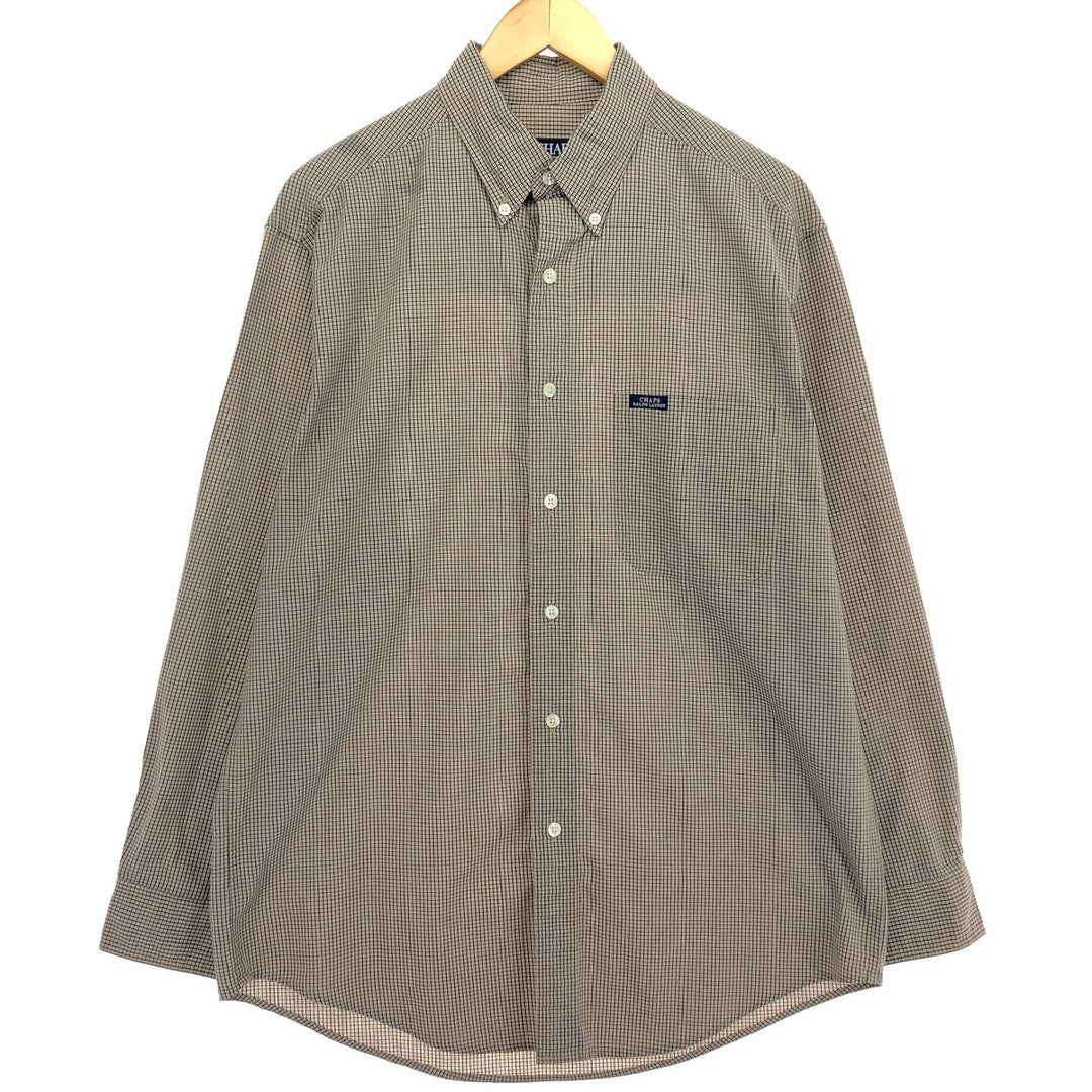 90'S Ralph Lauren CHAPS Long Sleeve Button Down Check Shirt Men's M Vintage /eaa464851