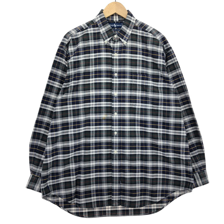 Ralph Lauren The Big Oxford long sleeve button-down check shirt, men's L /eaa464852