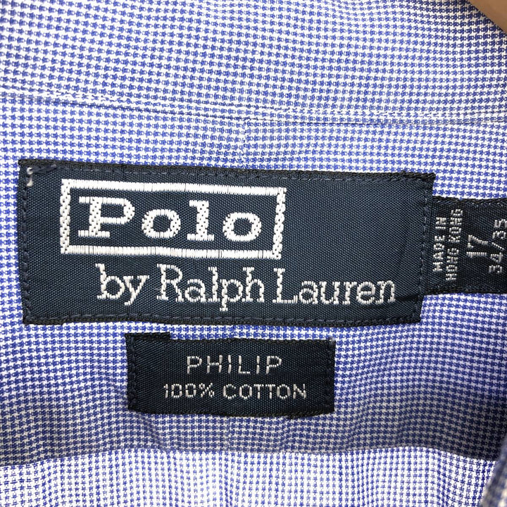 Ralph Lauren POLO by Ralph Lauren Long Sleeve Cotton Check Shirt Men's XL /eaa464853