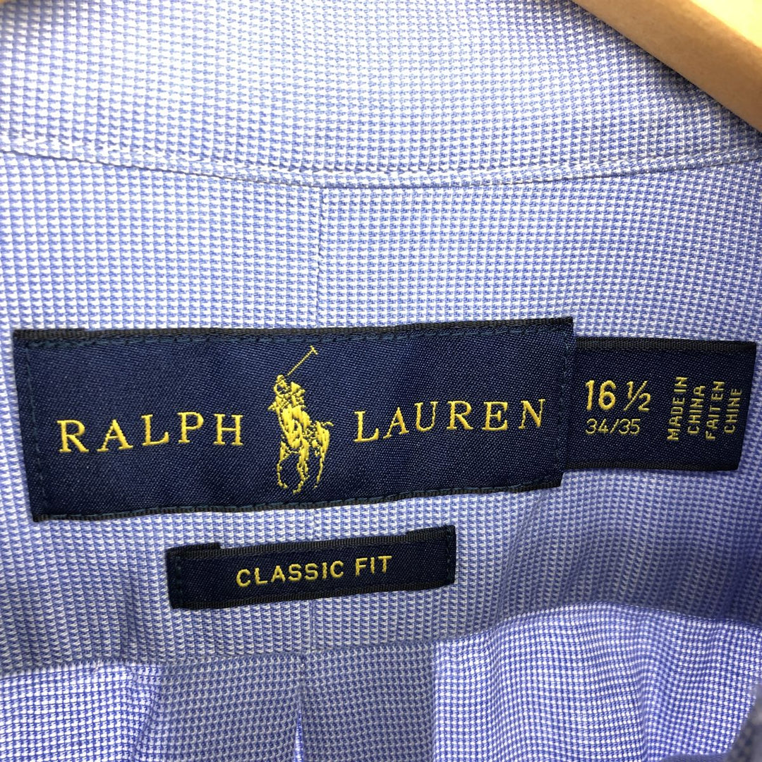 Ralph Lauren Classic Fit Houndstooth Pattern Long Sleeve Button Down Shirt Men's XL /eaa464854