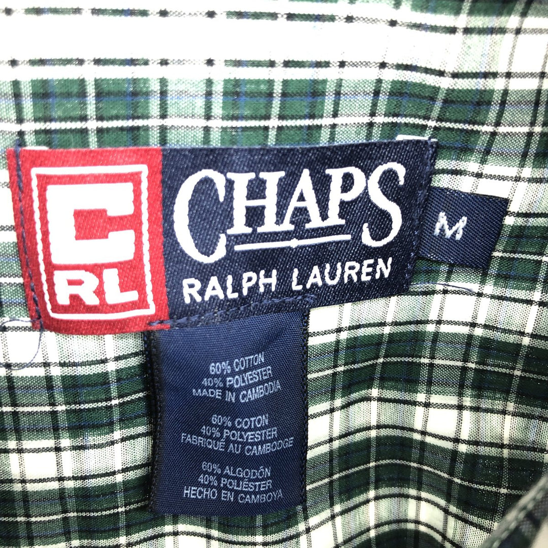 90'S Ralph Lauren CHAPS Long Sleeve Button Down Check Shirt Men's L Vintage /eaa464856