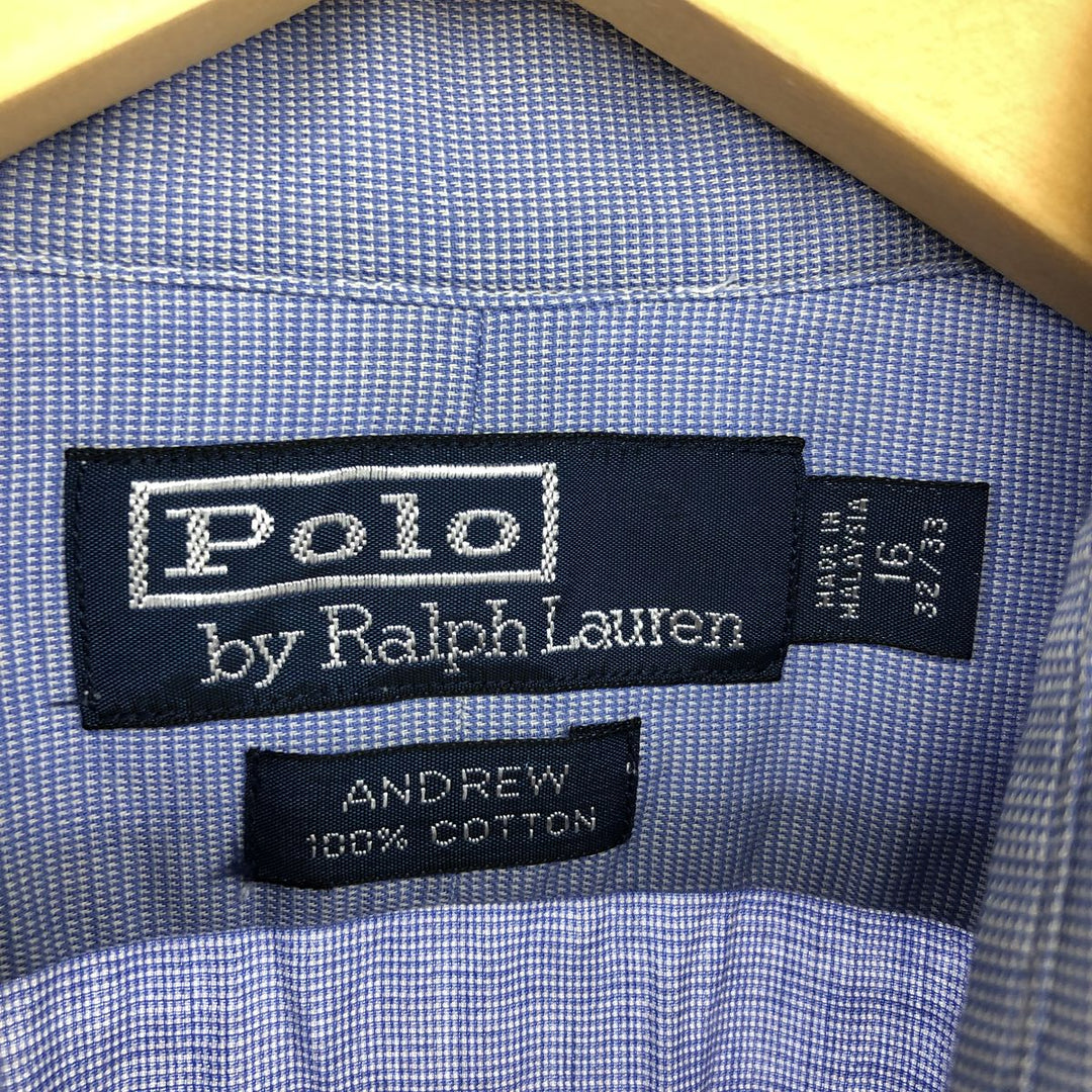 Ralph Lauren POLO by Ralph Lauren Houndstooth Pattern Long Sleeve Cotton Shirt Men's XL /eaa464857