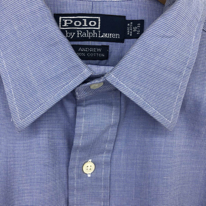 Ralph Lauren POLO by Ralph Lauren Houndstooth Pattern Long Sleeve Cotton Shirt Men's XL /eaa464857