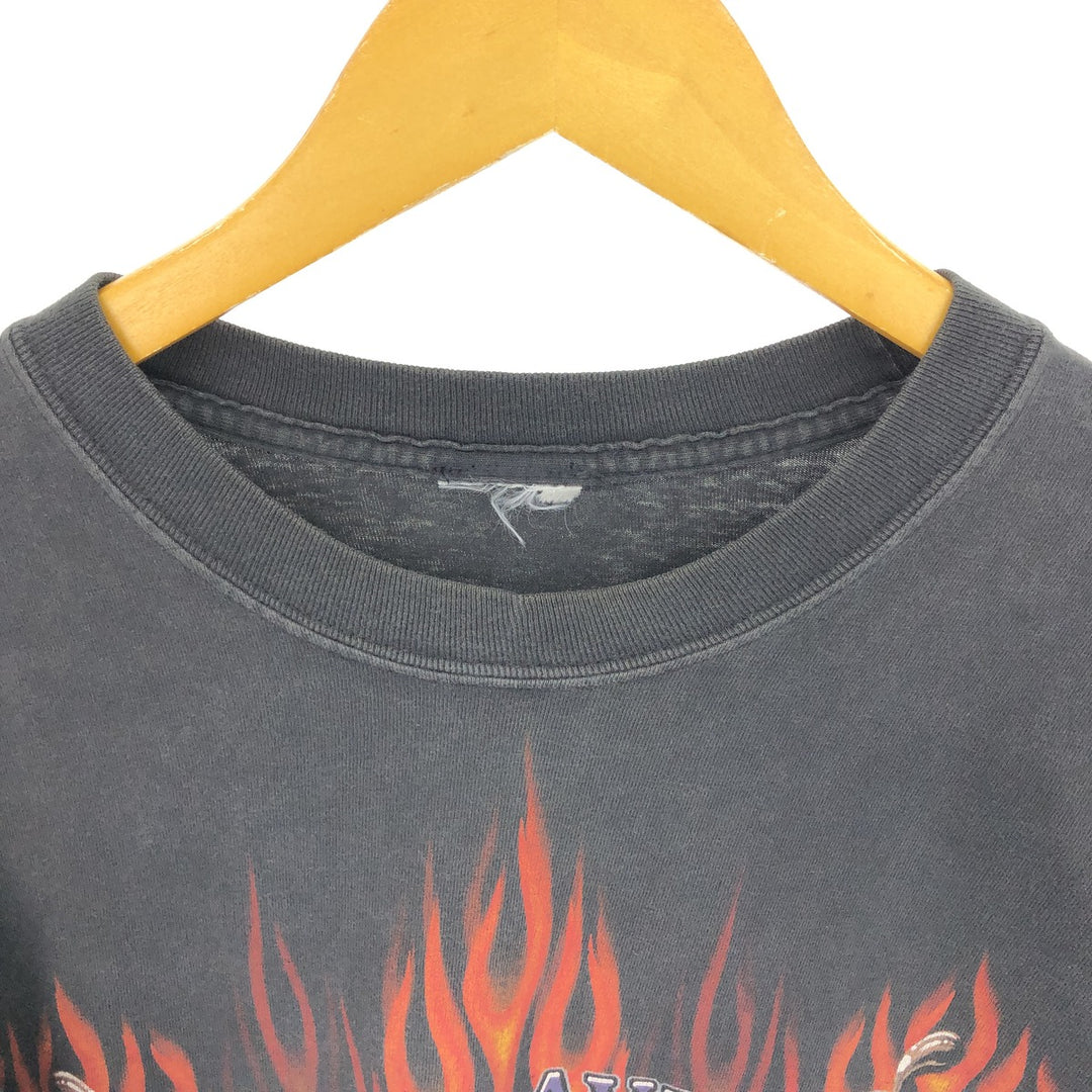 00'S Harley-Davidson Fire Pattern Long T-Shirt, Men's M / eaa464886