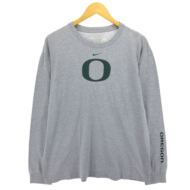 Nike NIKE TEAM OREGON University of Oregon Long Sleeve T-Shirt Long Sleeve Tee Men's L size / eaa464892