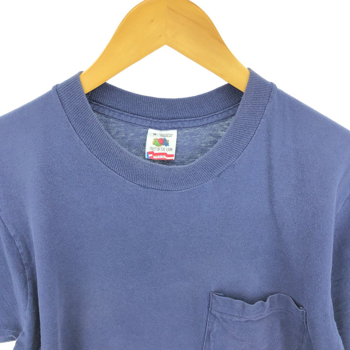 90'S Fruit of the Loom plain pocket T-shirt made in the USA, men's size M, vintage /eaa464922