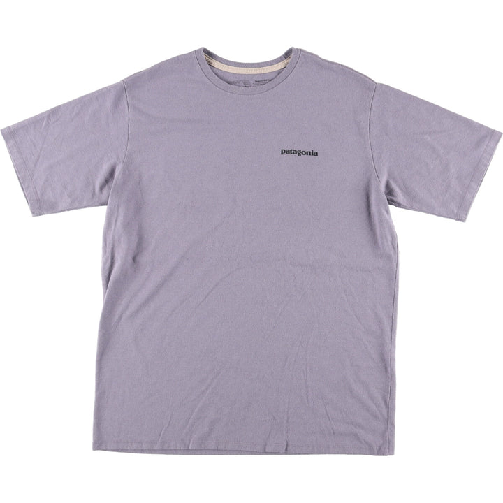 Patagonia Back Print Short Sleeve Logo T-Shirt Men's M polyester navy blue type Vintage Second Hand