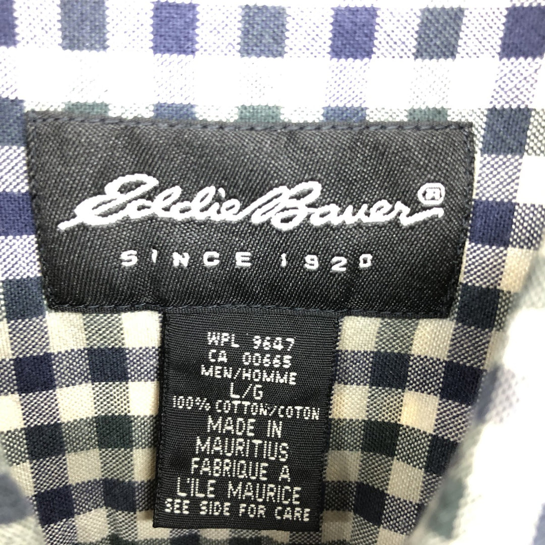 Eddie Bauer Long Sleeve Button Down Check Shirt Men's L /eaa465007