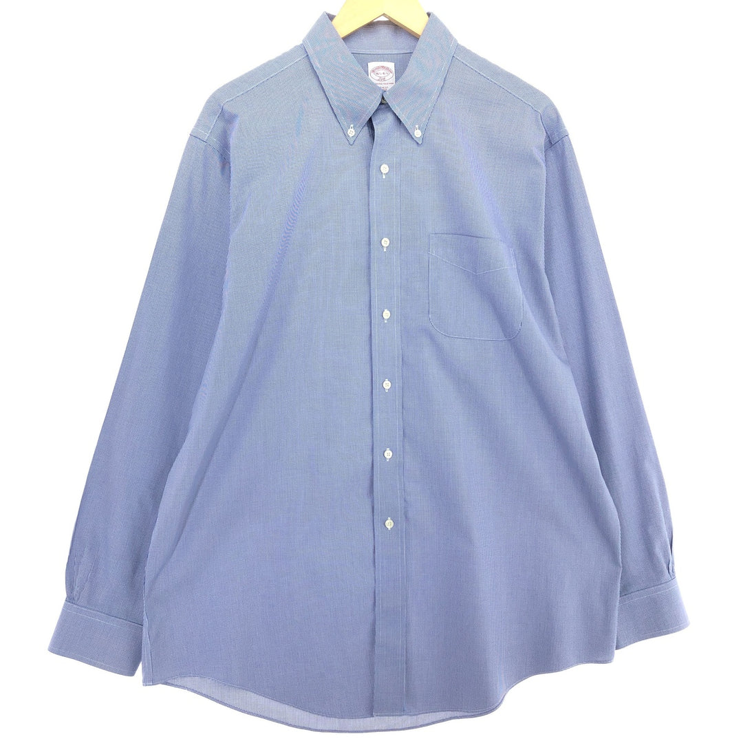 Brooks Brothers 346 Houndstooth Pattern Long Sleeve Button Down Shirt Men's L /eaa465009