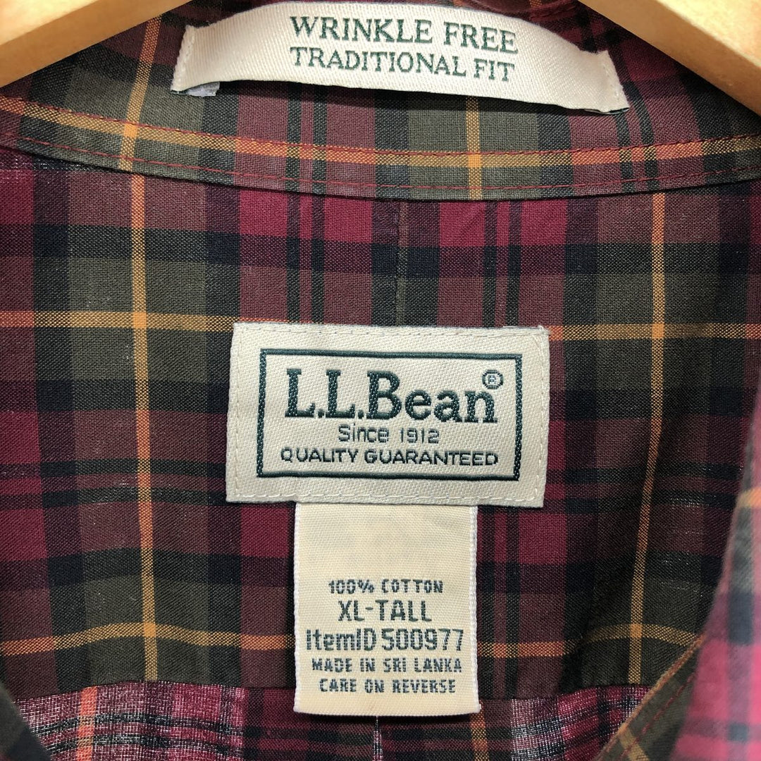 00'S LLBean Check Pattern Long Sleeve Button-Down Check Shirt Men's XL /eaa465011