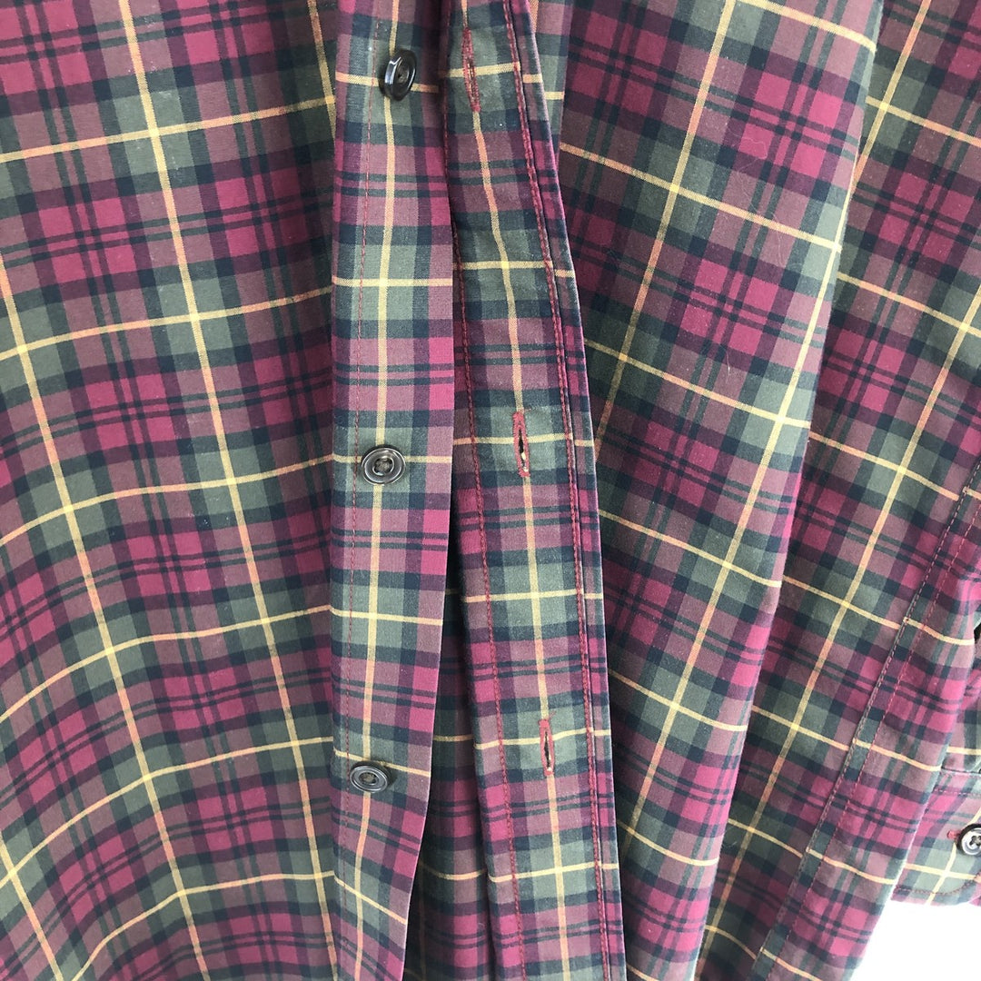 00'S LLBean Check Pattern Long Sleeve Button-Down Check Shirt Men's XL /eaa465011