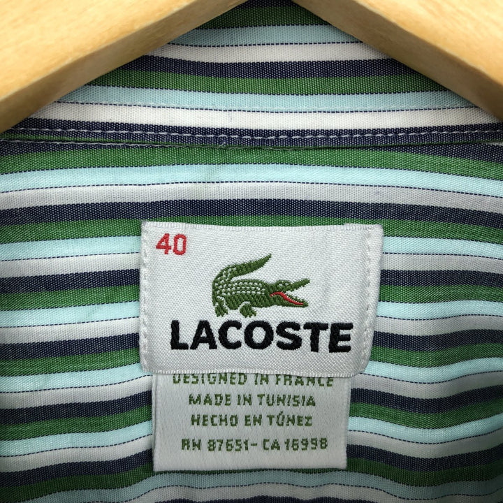 Lacoste LACOSTE Long Sleeve Button Down Striped Shirt Men's L /eaa465012