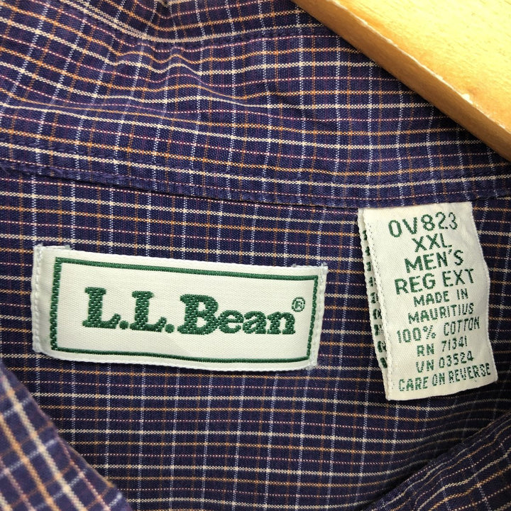 90'S LLBean Long Sleeve Button-Down Check Shirt Men's XXL Button-Down Vintage /eaa465014