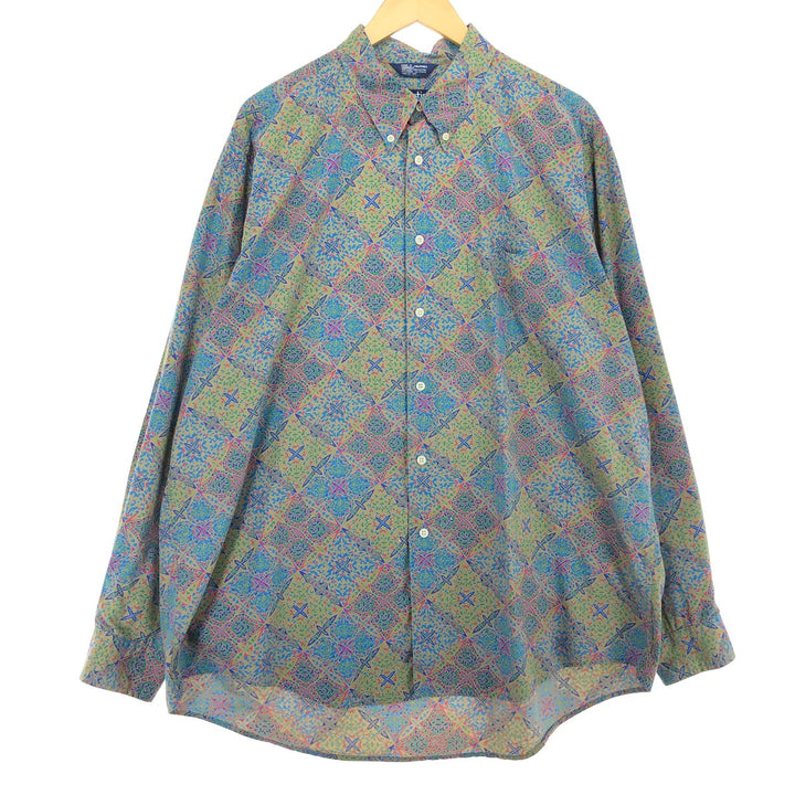 90'S NAUTICA all-over print long sleeve button-down shirt, men's XL, vintage /eaa465015