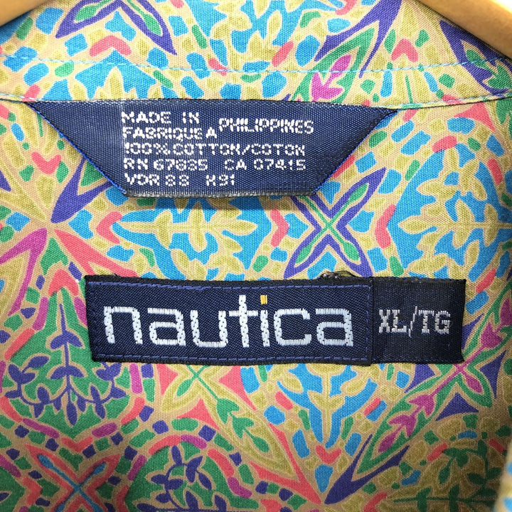 90'S NAUTICA all-over print long sleeve button-down shirt, men's XL, vintage /eaa465015