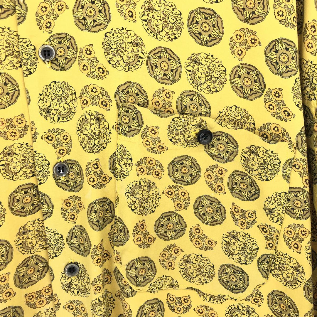 FERRALT All-over Print Long Sleeve Button-Down Shirt Men's L Vintage /eaa465017