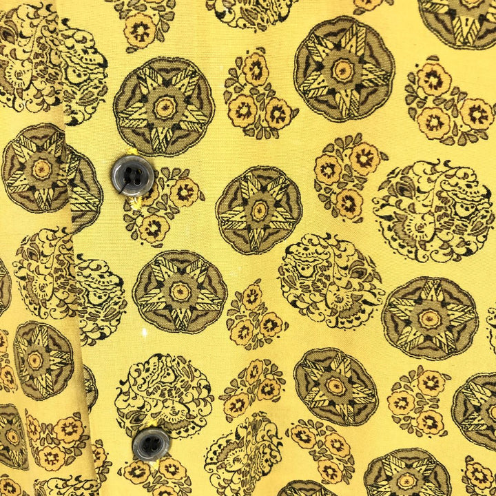 FERRALT All-over Print Long Sleeve Button-Down Shirt Men's L Vintage /eaa465017