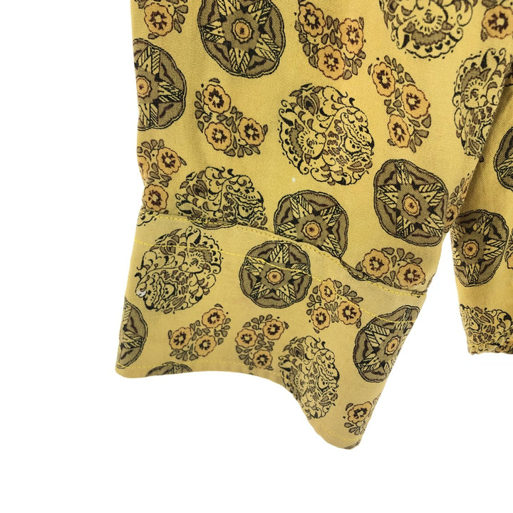 FERRALT All-over Print Long Sleeve Button-Down Shirt Men's L Vintage /eaa465017