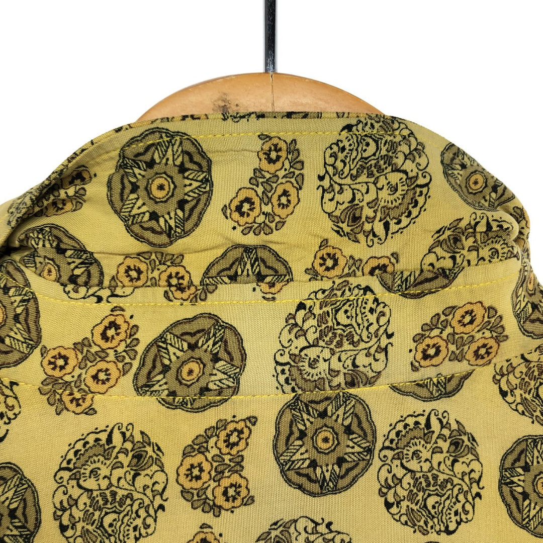 FERRALT All-over Print Long Sleeve Button-Down Shirt Men's L Vintage /eaa465017