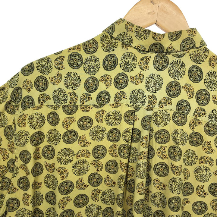 FERRALT All-over Print Long Sleeve Button-Down Shirt Men's L Vintage /eaa465017