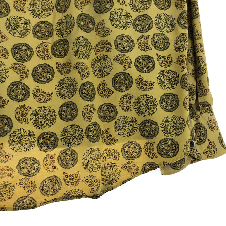 FERRALT All-over Print Long Sleeve Button-Down Shirt Men's L Vintage /eaa465017