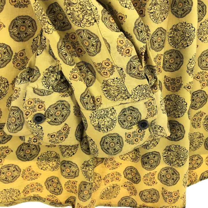 FERRALT All-over Print Long Sleeve Button-Down Shirt Men's L Vintage /eaa465017