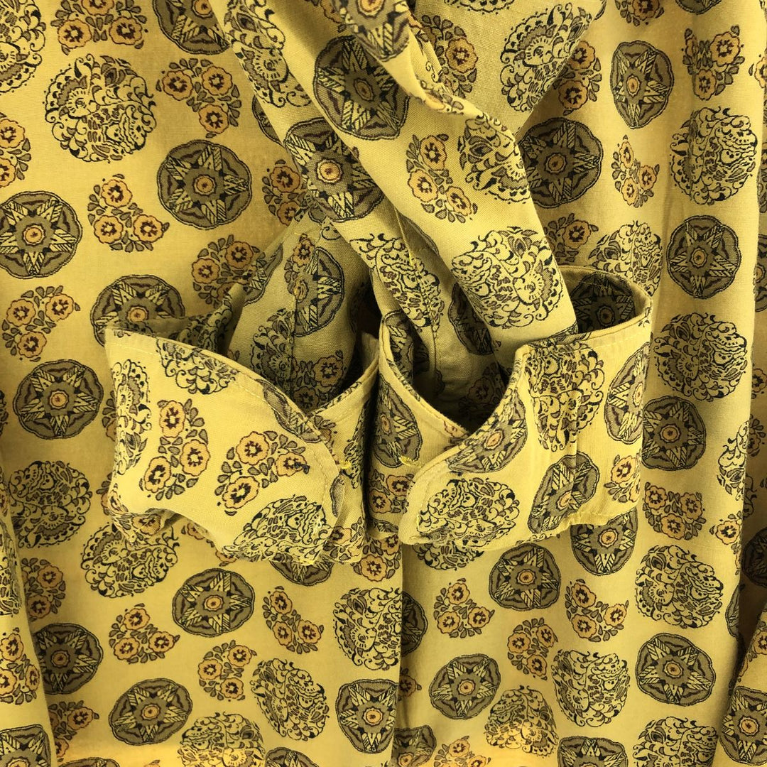 FERRALT All-over Print Long Sleeve Button-Down Shirt Men's L Vintage /eaa465017