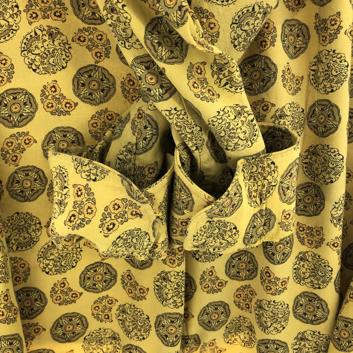 FERRALT All-over Print Long Sleeve Button-Down Shirt Men's L Vintage /eaa465017