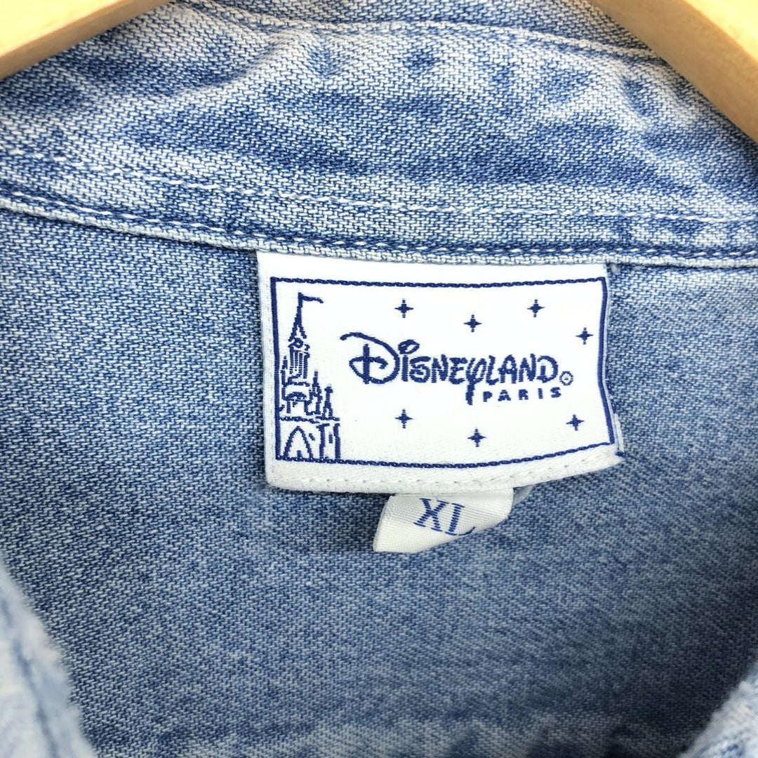 DISNEYLAND PARIS Long Sleeve Denim Shirt Men's XL Size /eaa465033