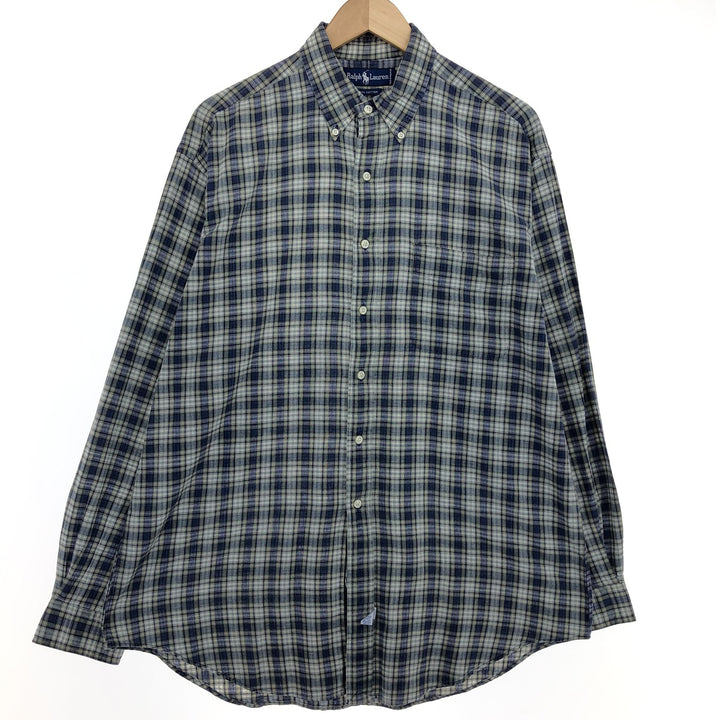 Ralph Lauren Long Sleeve Button Down Check Shirt Men's L /eaa465041