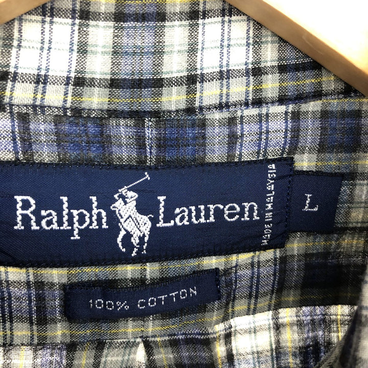 Ralph Lauren Long Sleeve Button Down Check Shirt Men's L /eaa465041