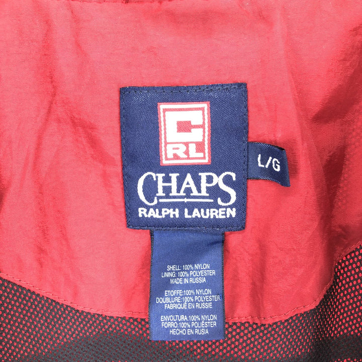 90'S Ralph Lauren CHAPS Half-Zip Nylon Pullover Made in Russia Men's L /eaa465050