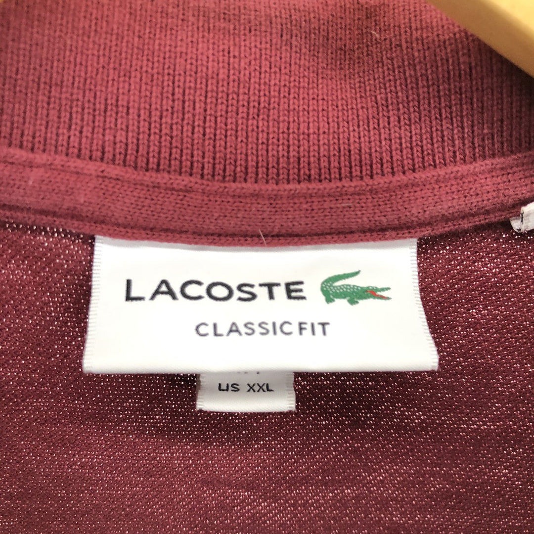 Lacoste LACOSTE CLASSIC FIT short sleeve polo shirt men's XXL equivalent / eaa465066