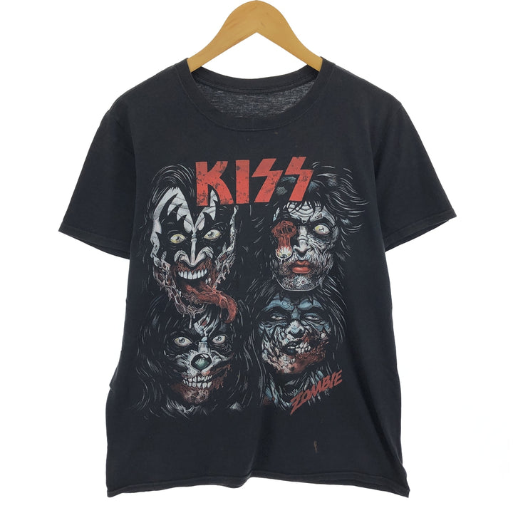 KISS double-sided print band T-shirt, men's M size /eaa465095