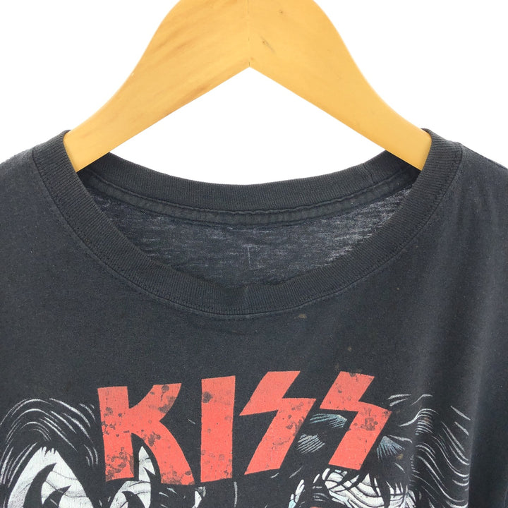 KISS double-sided print band T-shirt, men's M size /eaa465095