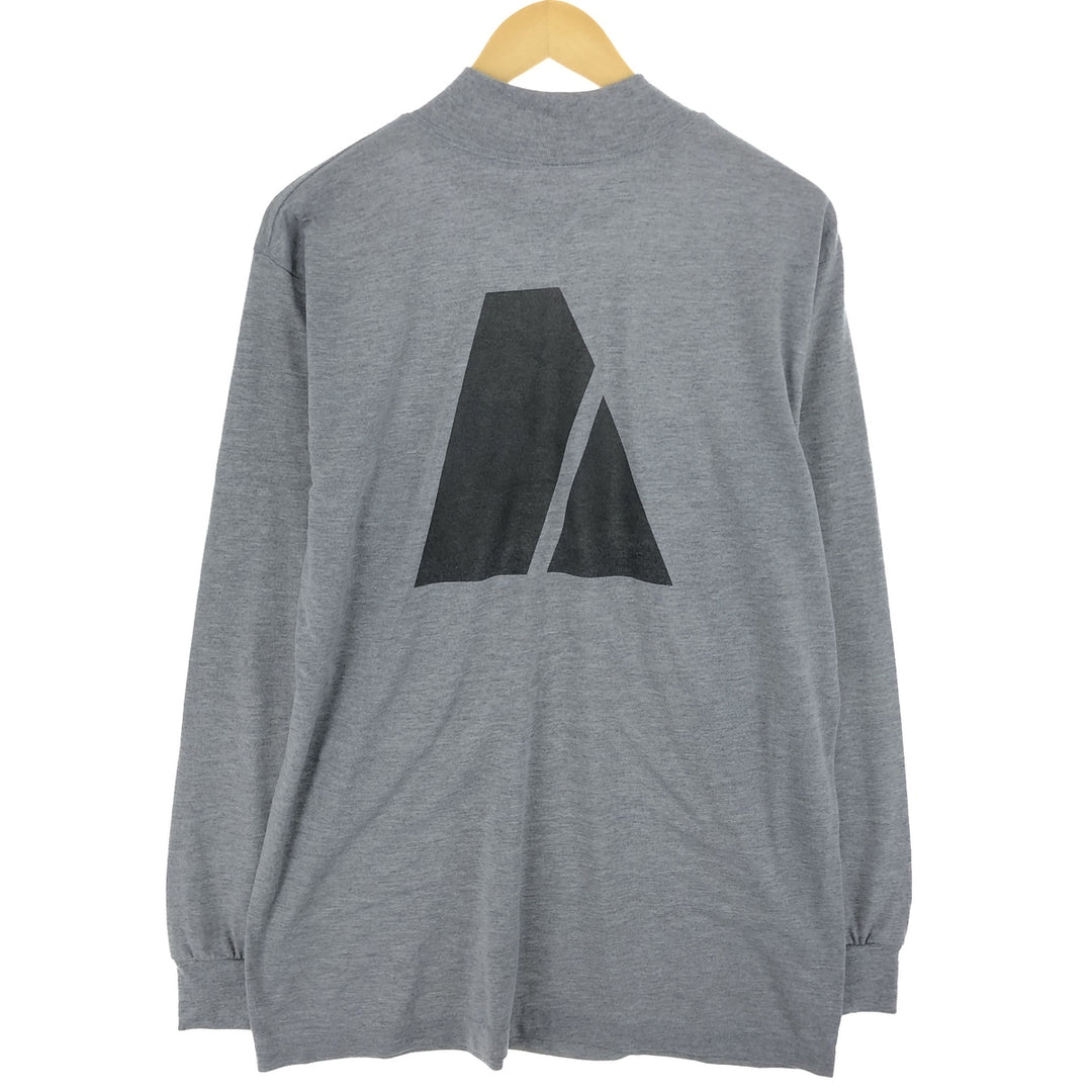 USARMY mock neck long T-shirt, long T, men's M polyester gray type Vintage Second Hand