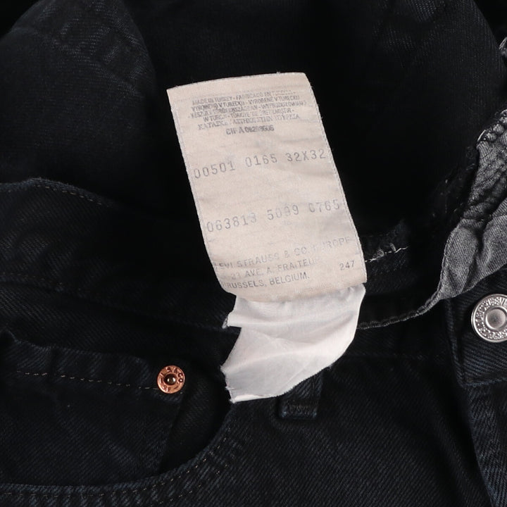 90'S Levi's Levi's 501 Euro Model Black Denim Straight Denim Pants Men's W31 Vintage / eaa465133