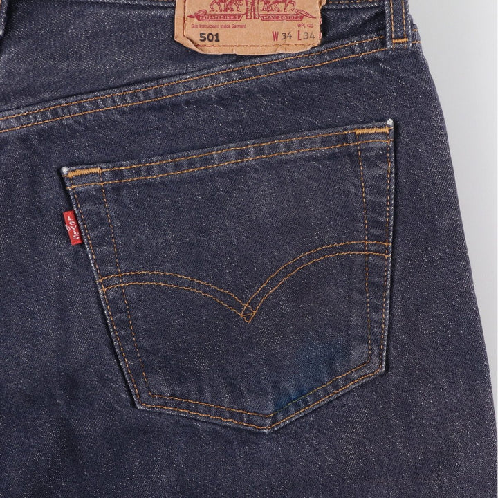 Levi's Levi's 501 Euro Model Black Denim Straight Denim Pants Men's W34 equivalent / eaa465138