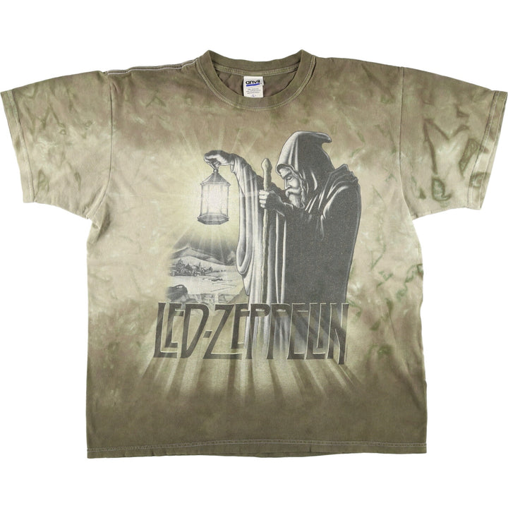 00'S Anvil LED ZEPPELIN HERMIT Tie-dye Pattern Band T-shirt, Men's L size / eaa465146