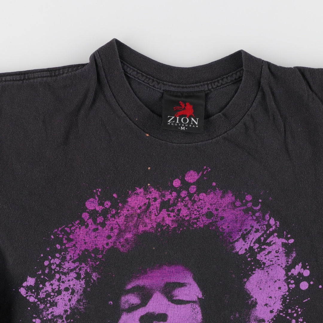 ZION ROOTSWEAR JIMI HENDRIX Jimi Hendrix Band T-shirt Band T Made in USA Men's M size /eaa465151