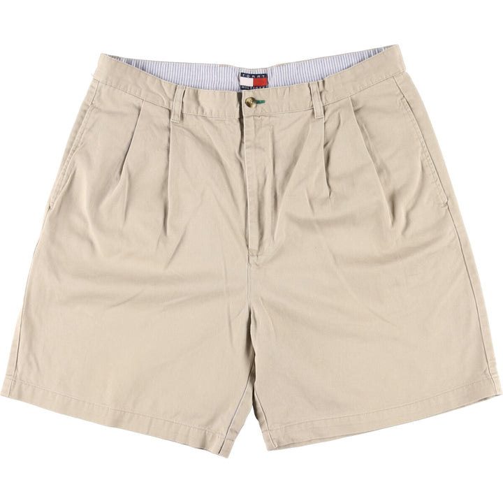 90'S Tommy Hilfiger Two-pleat Chino Shorts, Men's, W37, Vintage cotton Beige type Vintage Second Hand