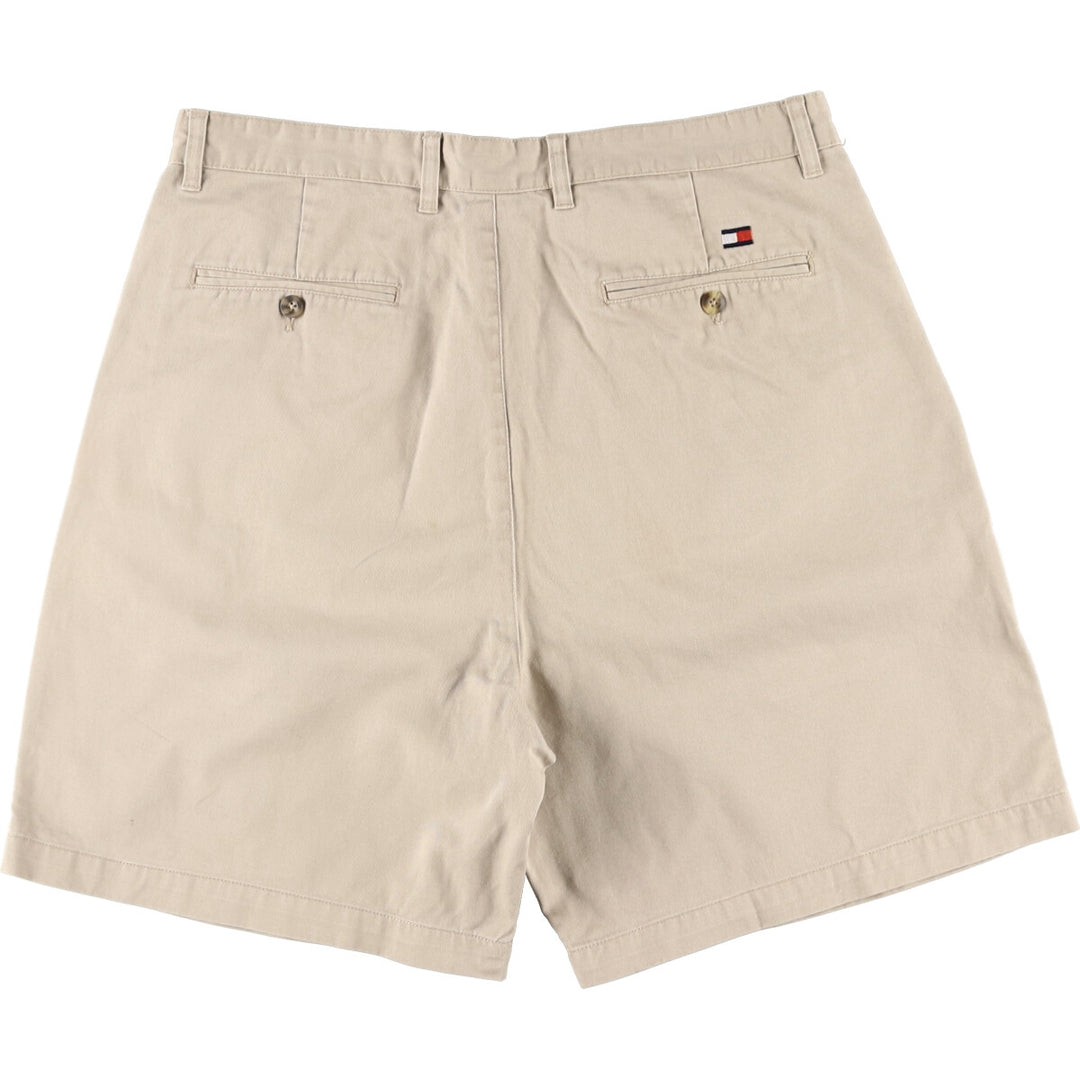 90'S Tommy Hilfiger Two-pleat Chino Shorts, Men's, W37, Vintage cotton Beige type Vintage Second Hand